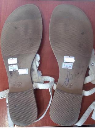 Бежевые сандалии босоножки вьетнамки от бренда atmosphere, р.41-42 код s42116 фото