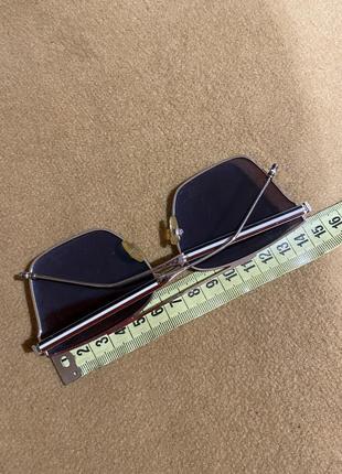 Зеркальные солнцезащитные 😎 очки квадратного фасона (большой размер)8 фото