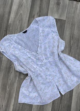 Тонкая легкая блуза батал из прошвы/сахариста большой размер2 фото