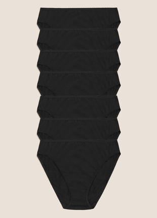 Набір бавовняних трусиків high legs marks&spencer р. 8,10,12,14,16,18