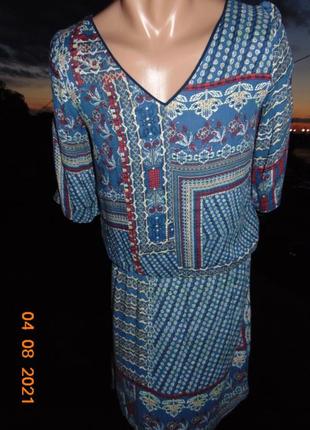Стильное катон нарядное фирменное платье бренд .edc brand.м2 фото