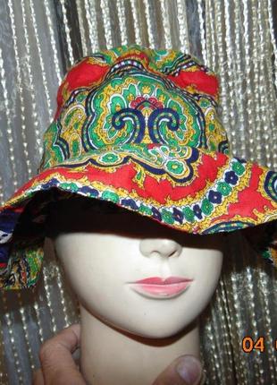 Стильная катоновая яркая  капелюх шляпа панама h&m.с-м-л4 фото
