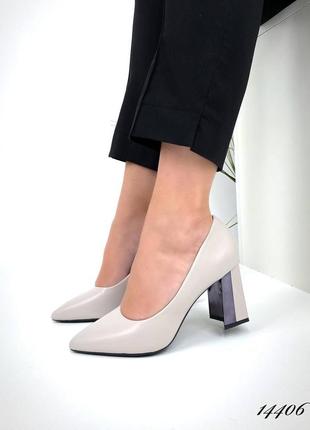 Женские туфли amanda, светло-серый, экокожа5 фото