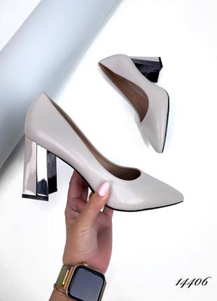 Женские туфли amanda, светло-серый, экокожа1 фото