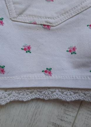 4-5 лет джинсовые шорты с кружевом h&m 4