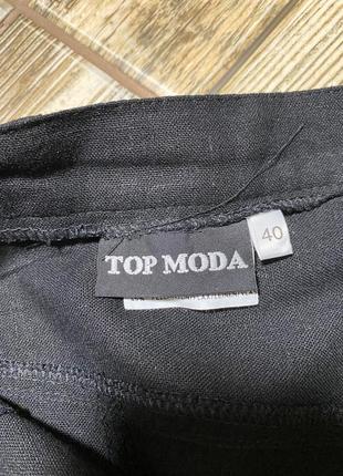 Шикарная льняная юбка с разрезом top moda3 фото