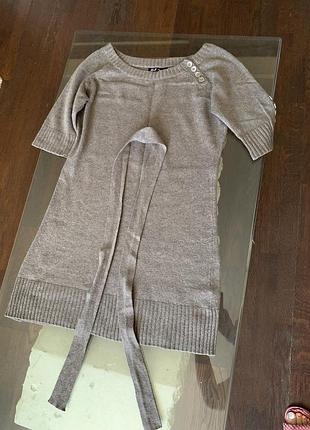 Длинный свитер-платье