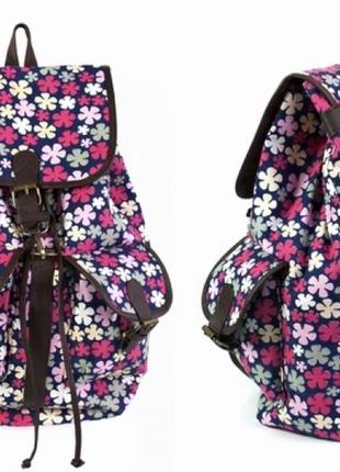 Рюкзак холщовый pattern цветочный1 фото