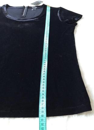 Черная бархатная велюровая футболка, майка, блуза esmara (германия), размер m7 фото