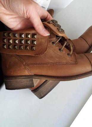 Кожаные ботинки akira, на шнурках, полностью мягкая кожа1 фото