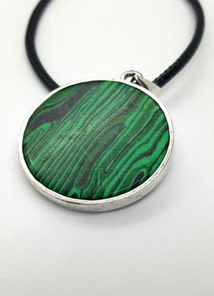 🦅🌎 кулон "орел" камень малахит на шнурке