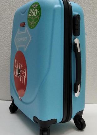Дорожный пластиковый чемодан cravitt маленький (голубой) 21-08-0313 фото