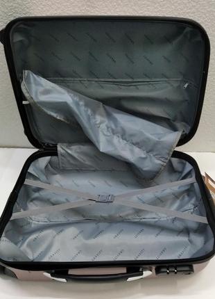 Дорожный пластиковый чемодан cravitt маленький (пудровый) 21-08-0316 фото