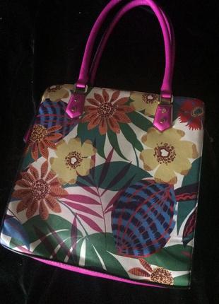 Трендова велика яскрава сумка,колір фуксія,фірмова3 фото