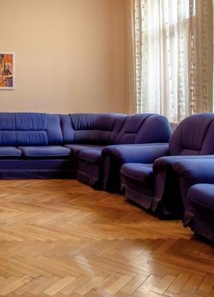 М'яка. меблі ( розкладний диван +2 крісла), б/у1 фото