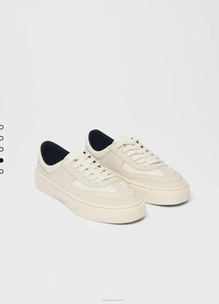 Кожаные кеды/кроссовки zara,