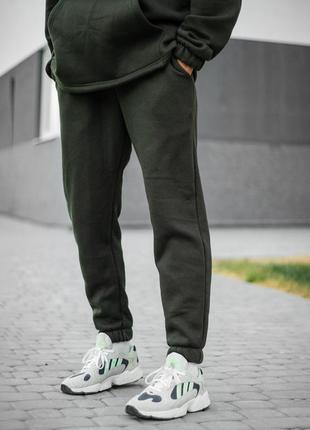 Спортивный мужской утеплённый костюм без бренда хаки, осенний набор storm хаки6 фото