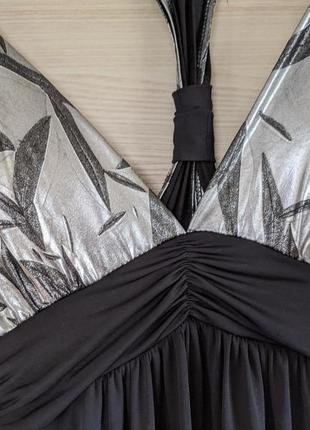 Классное летнее платье сарафан чёрное с серебром пуш-ап2 фото