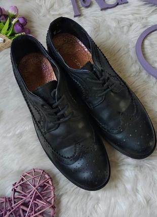 Туфли женские черные graceland на шнурках размер 392 фото