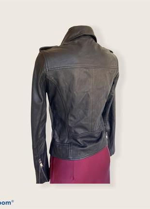 Фирменная стильная качественная натуральная кожаная куртка косуха7 фото