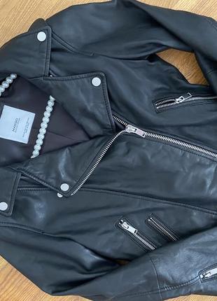 Фирменная стильная качественная натуральная кожаная куртка косуха5 фото