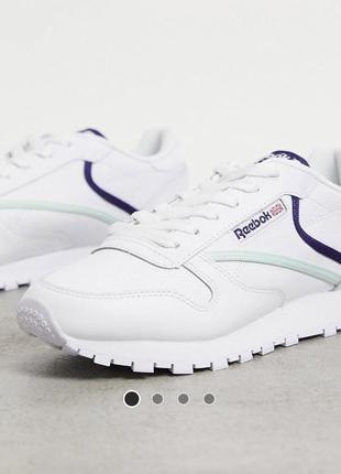 Белые кожаные кроссовки reebok classic