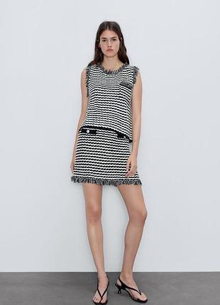 Майка zara в стиле chanel