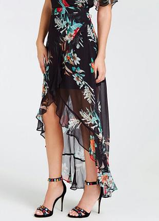 Юбка - макси guess. новая. оригинал! размер 28 (m) с цветочным принтом