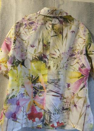 Жіноча літня блуза льняна, натуральна блузка verse 100% льон. лляна кофтинка, сорочка, гавайка4 фото