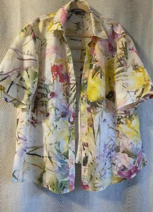 Жіноча літня блуза льняна, натуральна блузка verse 100% льон. лляна кофтинка, сорочка, гавайка8 фото