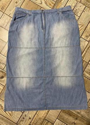 Лёгкая джинсовая юбка с разрезами по бокам egon furstenberg италия1 фото