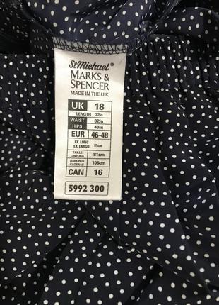 Спідниця плісе темно-синя/дрібний горох/складка marks&spencer l-xl5 фото