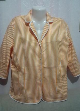 Блуза - жакет котоновая (пог- 63 см)   646 фото