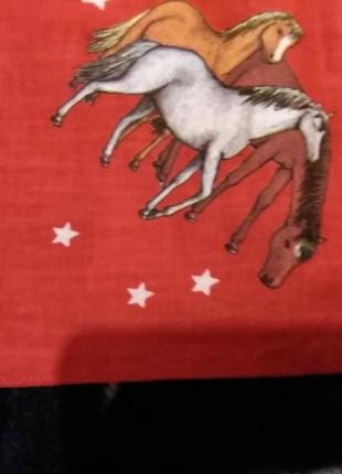 Винтажный дизайнерский платок лошадки.3 фото