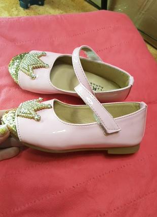 Туфли  корона розовые 5