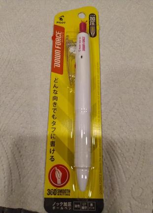 Pilot down force ballpoint pen white body шариковая ручка япония2 фото