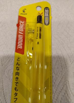 Pilot down force ballpoint pen yellow body шариковая ручка япония2 фото