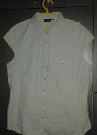 Стильна легка джинсова сорочка блуза pescara, розмір xxl/16.