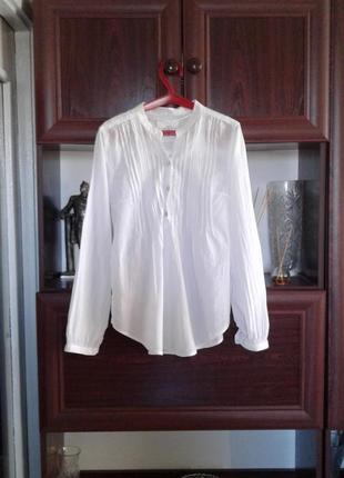 Бавовняна батистовая біла блузка logg h&m
