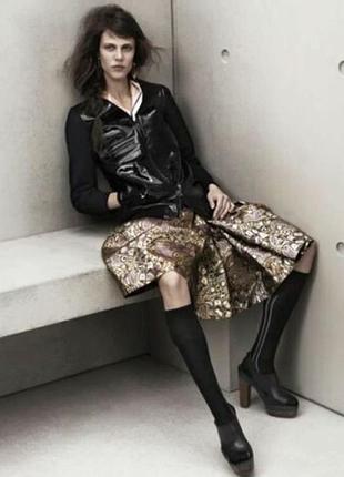 Лаковая куртка marni for h&m натуральная кожа