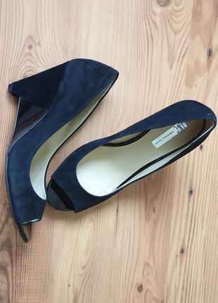 Inc international concepts туфли, замшевые туфли, открытый носок, невысокая танкетка.