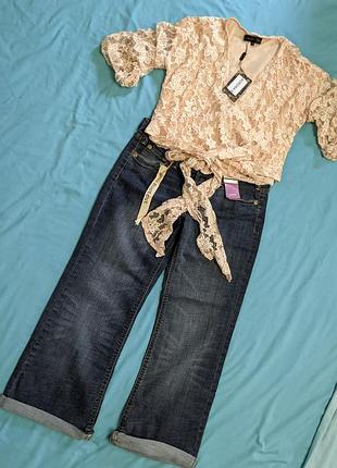 Комплект: джинсы+топ! р.10(42-44)!!