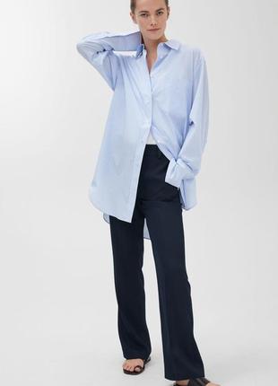 Штани жіночі arket fluid twill trousers blue / 34,36,38