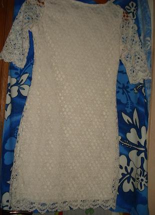 Супер платье кремового цвета"savida"р.10,90%коттон,10%полиэстер.