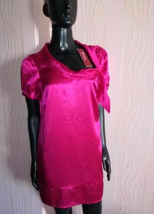 Платье туника из шелка яркий цвет от monsoon англия бренд