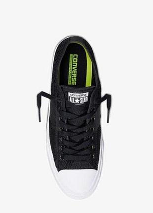 Кеди converse ctas ox 155749c chuck taylor 2 black /white low all star ii  lunarlon