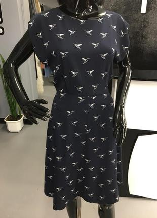 Розкішна повітряна сукня, фірми louche, в принт пташки1 фото