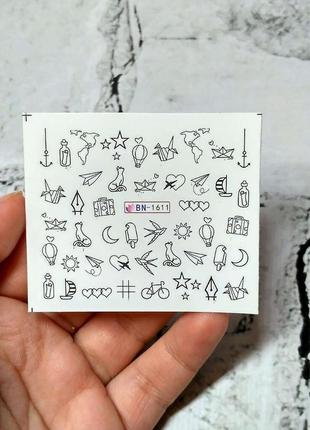 Слайдеры для ногтей, наклейки для маникюра