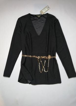 Блуза жіноча чорна з поясом lipsy london розм. м ♠️