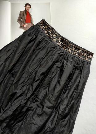 Черное платье-балон на резинке с заклепками sisley2 фото
